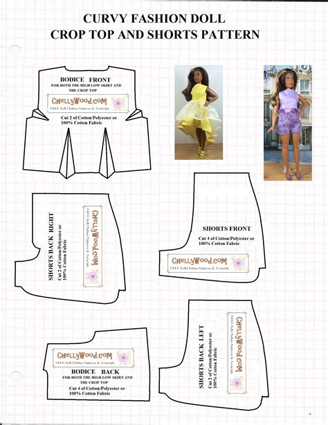 barbie doll clothes patterns  printable printable templates