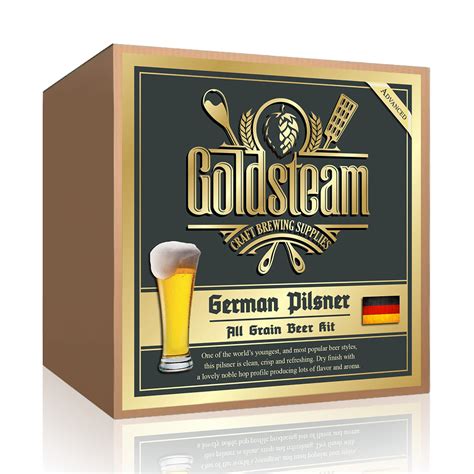 German Pilsner All Grain Beer Kit Recipe 5 Gallons Goldsteam