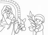 Coloring Palm Sunday Pages Popular sketch template