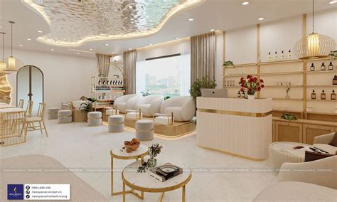 thiet  salon toc ket hop nail spa  space concept