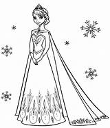 Coloring Frozen Pages Elsa Coronation Disney sketch template