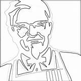 Kfc Fried Chicken Logo Sketch Kentucky Drawing Coloring Pages Paintingvalley Sketches sketch template