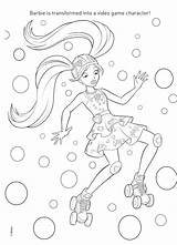 Game Coloring Pages Character Barbie Getcolorings Hero sketch template