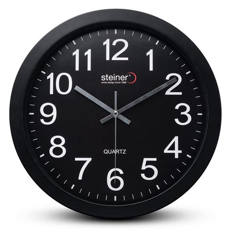 reloj de pared steiner negro  yz