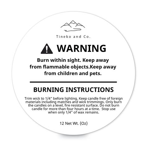 wax melt warning label template printable word searches
