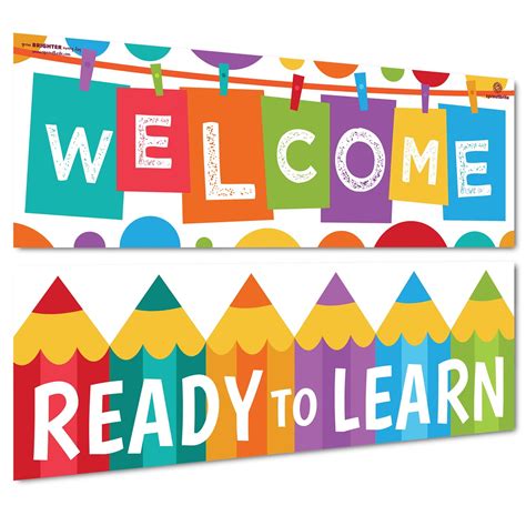 sproutbrite  classroom decorations banner posters  teachers bulletin board