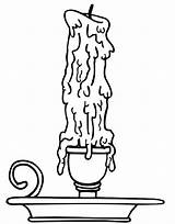 Candle Coloring Pages Melting Drawing Color Plate Melted Getdrawings sketch template