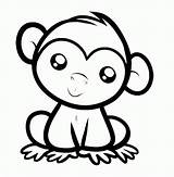 Coloring Monkey Monkeys sketch template