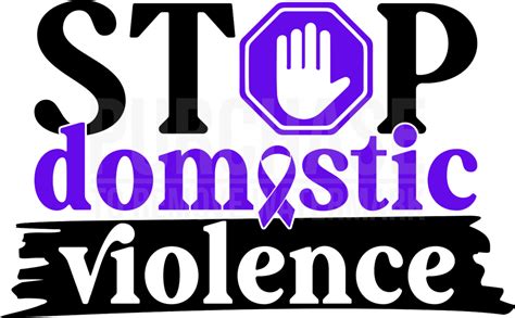 stop domestic violence awareness svg october purple ribbon  shirt svg