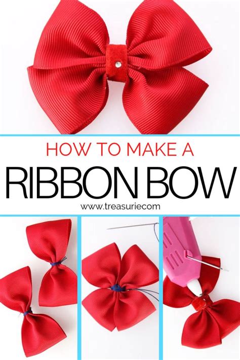 ribbon bow easiest bow tutorial treasurie