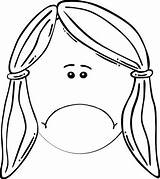 Sad Face Girl Clipart Clip Line Mother Cliparts Coloring Clker Woman Boy Royalty Vector Online Library Clipartmag Large sketch template