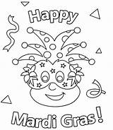 Mardi Gras Coloring Pages Kids Printable Color Print Happy Template Sheets Activities Mask Tuesday Fat Gra Crafts Colouring Board Kid sketch template