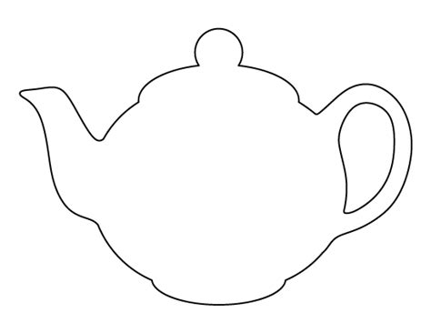 printable teapot template applique templates  applique patterns