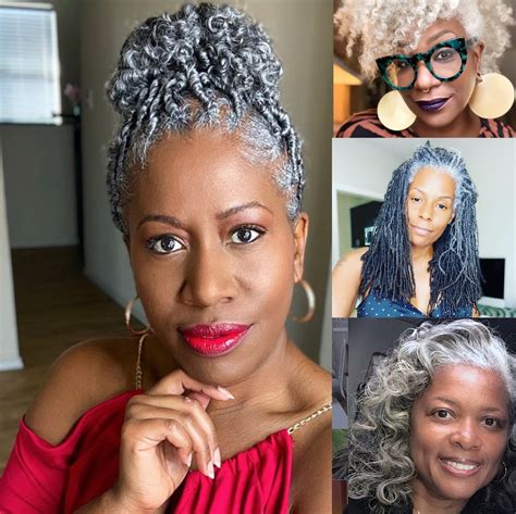 black women  gray hair flygrannybk