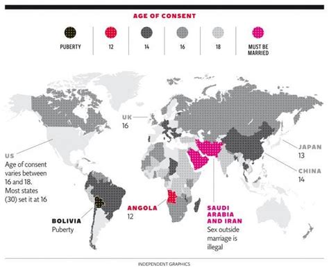 P I E Controversy Infographic Ages Of Sexual Consent Around The World