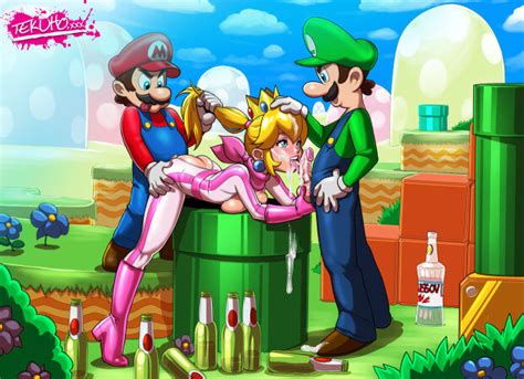 Mario And Luigi Spit Roast Princess Peach Shaddicus