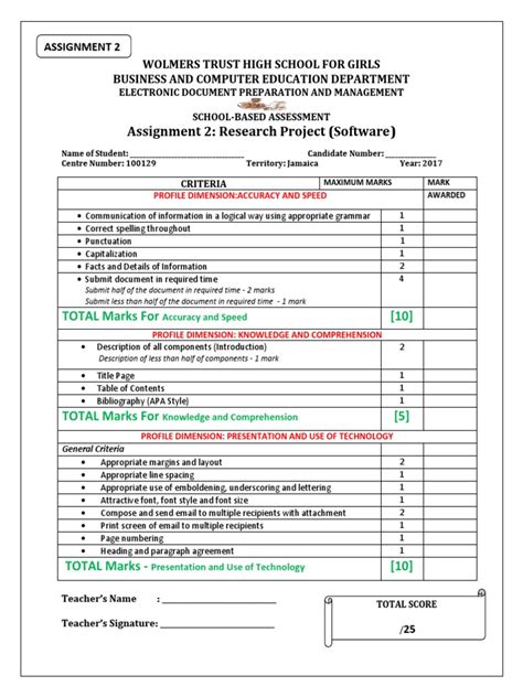 edpm mark scheme sba assignment   page layout text