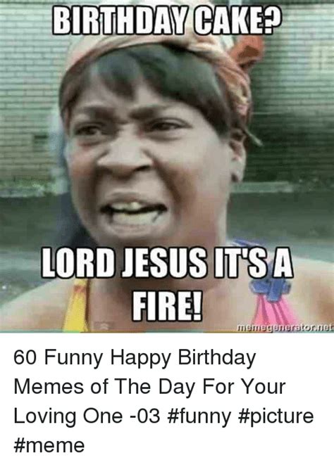 Birthday Cake Fire Nismegeneratonnet 60 Funny Happy