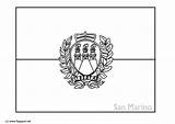 Coloring Marino Flag San Pages sketch template