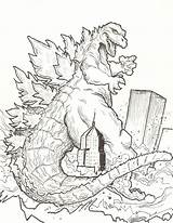 Coloring Godzilla Pages Shin Popular sketch template