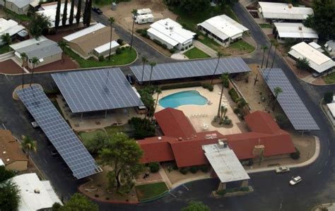 big solar array  mobile home park power shade mobile home parks solar house solar