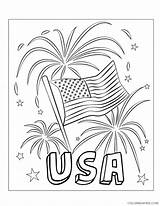 Coloring Coloring4free Patriotic Pages Fireworks Flag Usa Related Posts 4th July sketch template