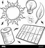 Energia Oggetti Solare Energía sketch template