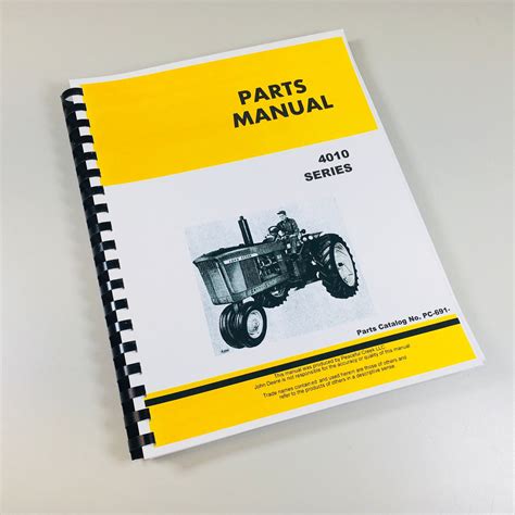 parts manual  john deere  gasoline diesel tractors catalog expl peaceful creek