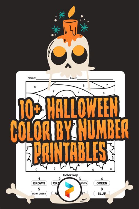 halloween color  number  printables