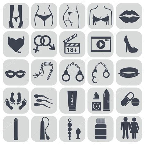 Sex Icons Set Symbol Xxx Stock Vector Image By ©royalty 75504097