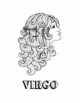 Virgo Zodiac sketch template
