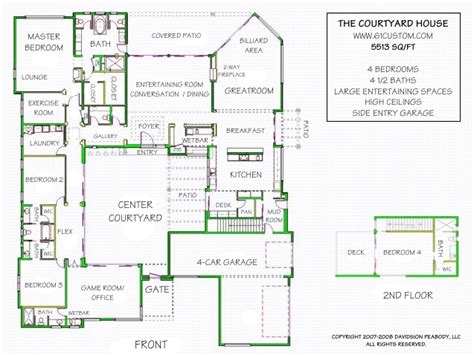courtyard home plans homedesignpictures