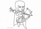 Clash Coloring Royale Pages Archer Printable Kids Adults Bettercoloring sketch template