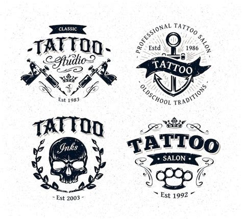 tattoo logo collection vector premium