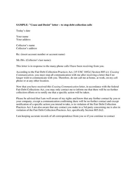 cease and desist template 3 free templates in pdf word excel download