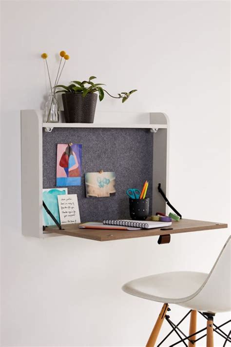 wall mounted folding desks  apartment therapy