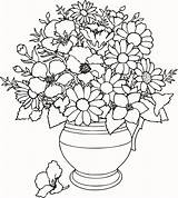 Flowers Coloring Pages Mothers Large sketch template