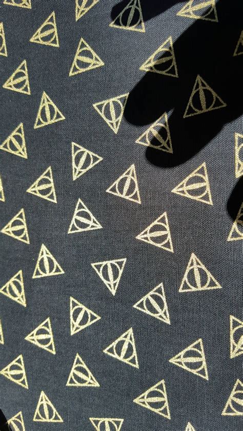 harry potter cotton fabric   yard black gold metallic etsy