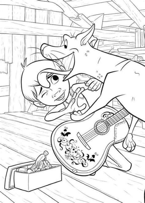 printable disney coco coloring pages