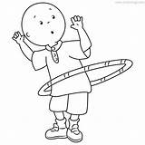 Caillou Hula sketch template