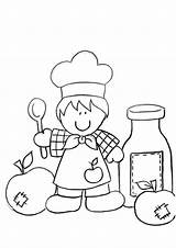 Cozinheiro Risco Kids Cozinha Cozinheiros sketch template