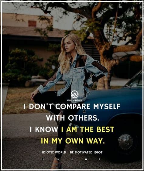 dont compare   othersi