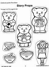 Bears Goldilocks Three Coloring Puppets Story Pages Printables Clipart Worksheets Printable Little Print Preschool Puppet Bear Search Oro Template Activities sketch template