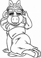 Piggy Miss Coloring Muppets Pages Woman Wecoloringpage Drawing sketch template