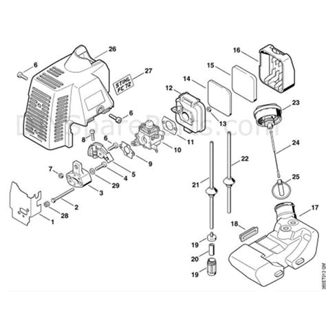 stihl fc  edger fc  parts diagram  air filter