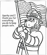 Coloring Sparky Pages Fire Dog Getcolorings Safety Computer sketch template