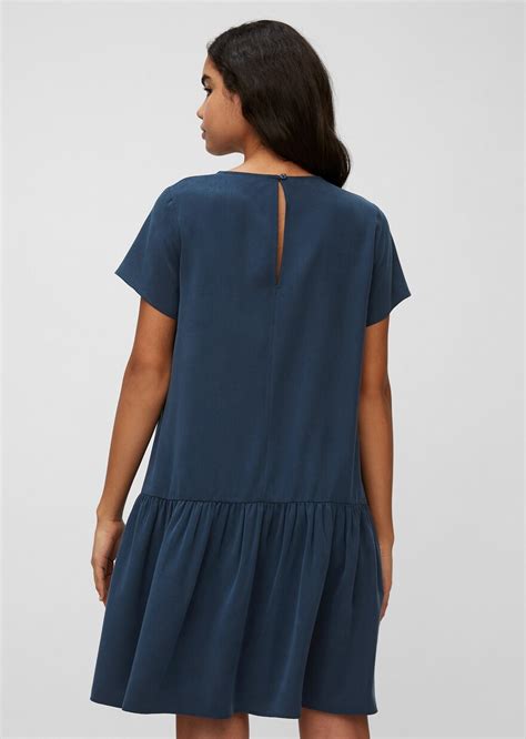 jurk van tencel lyocell blauw zomerjurken marc opolo