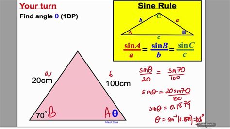 sine  cosine rule  gcse higher maths tutorial  doovi