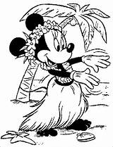 Minnie Coloriage Tahiti Coloriages sketch template