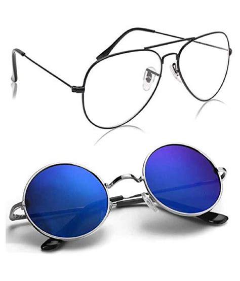 online mantra blue round sunglasses clear and blue buy online